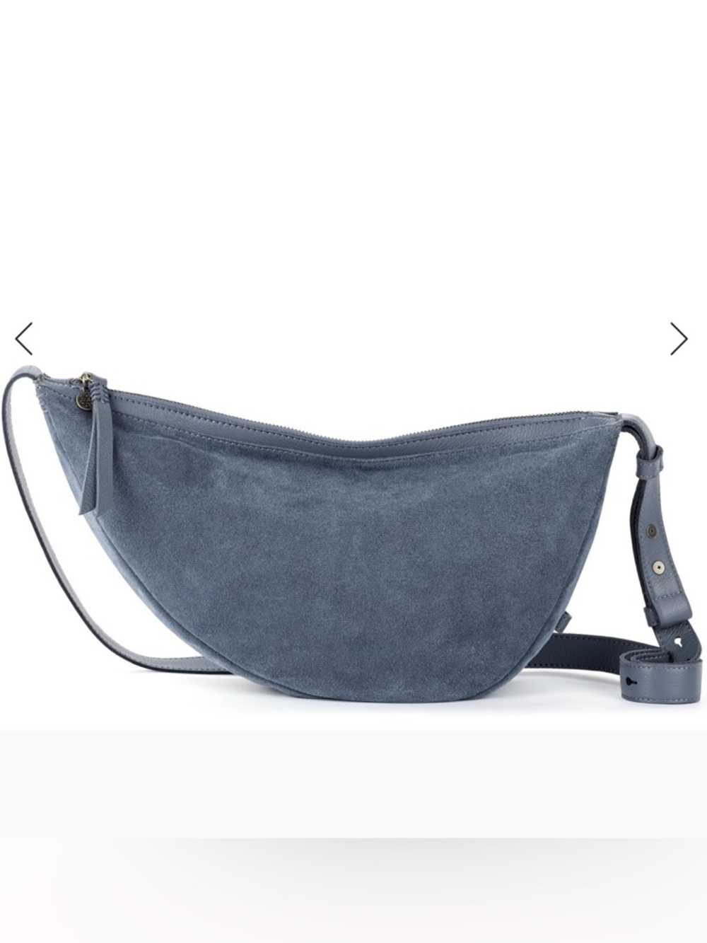 The Sak Large Tess Suede Crescent Sling Crossbody in Maritime Blue - Picture 7 of 10